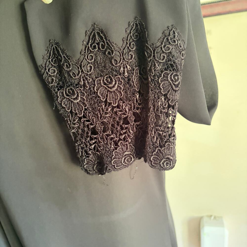 Victoria's Secret Gold Label Vintage Black Sheer Duster Robe Size Small - Picture 5 of 6